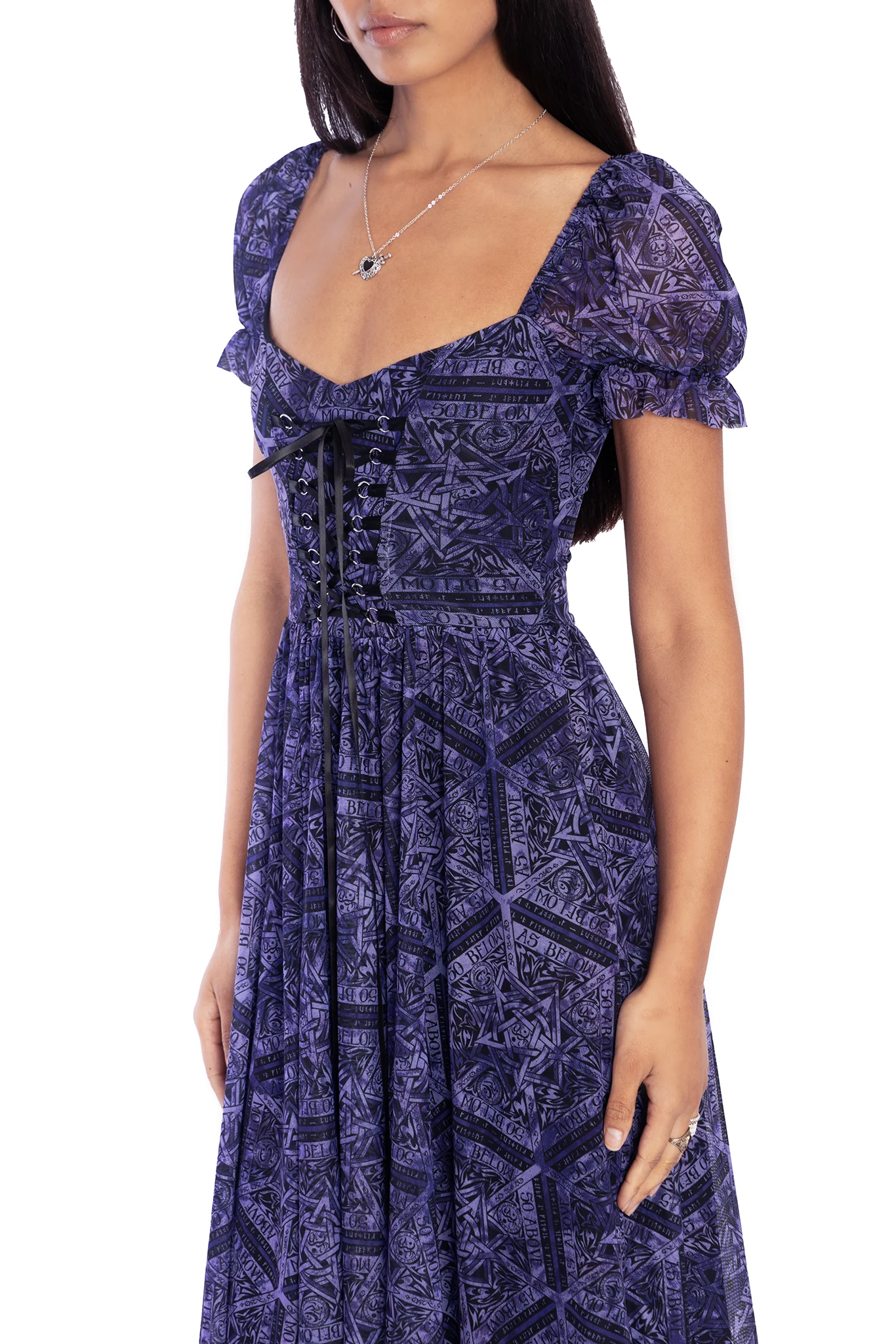 As Above So Below Sheer Corseted Midaxi Dress - Image 3