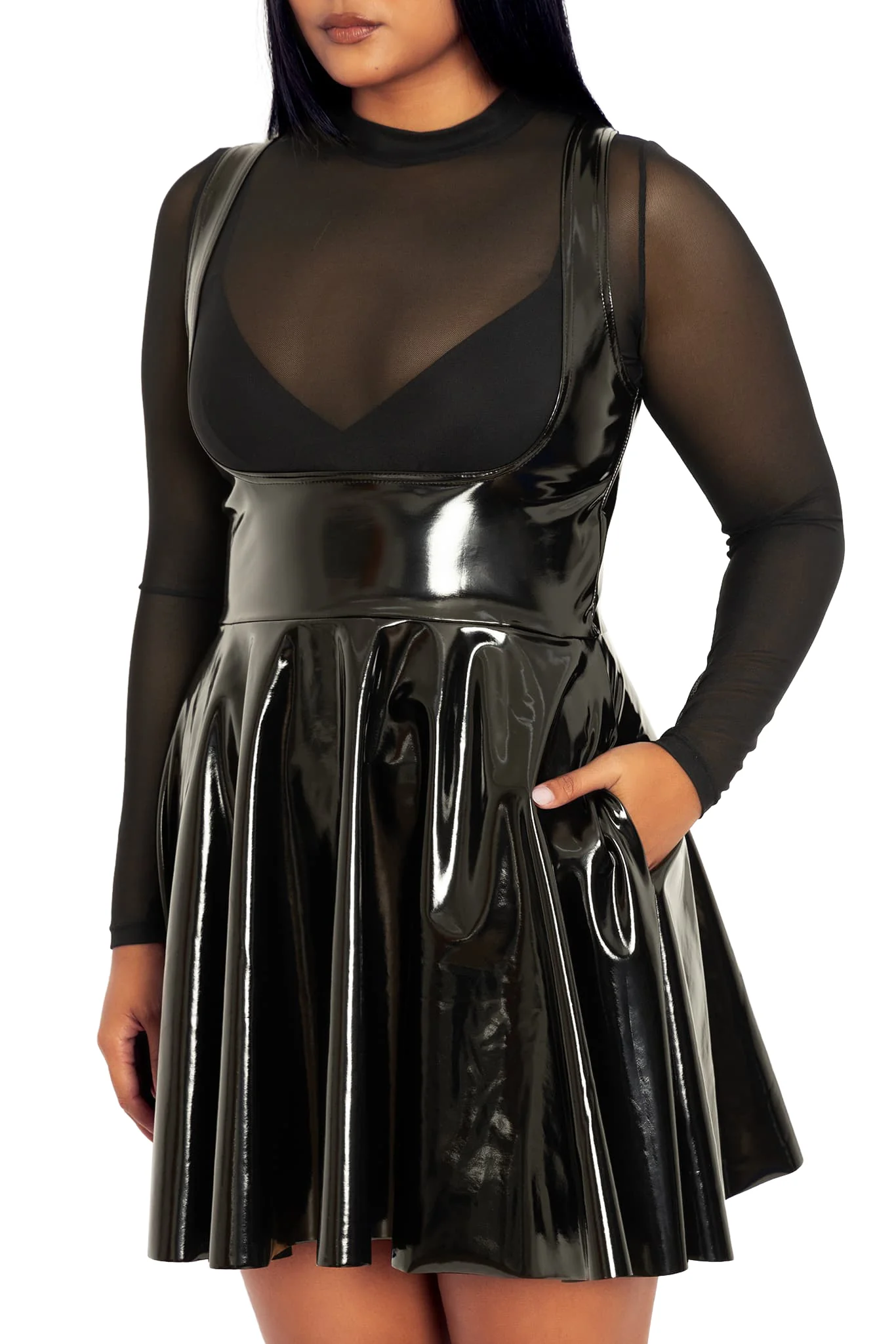 Show Us Ya Tops PVC Underbust Dress - Image 4