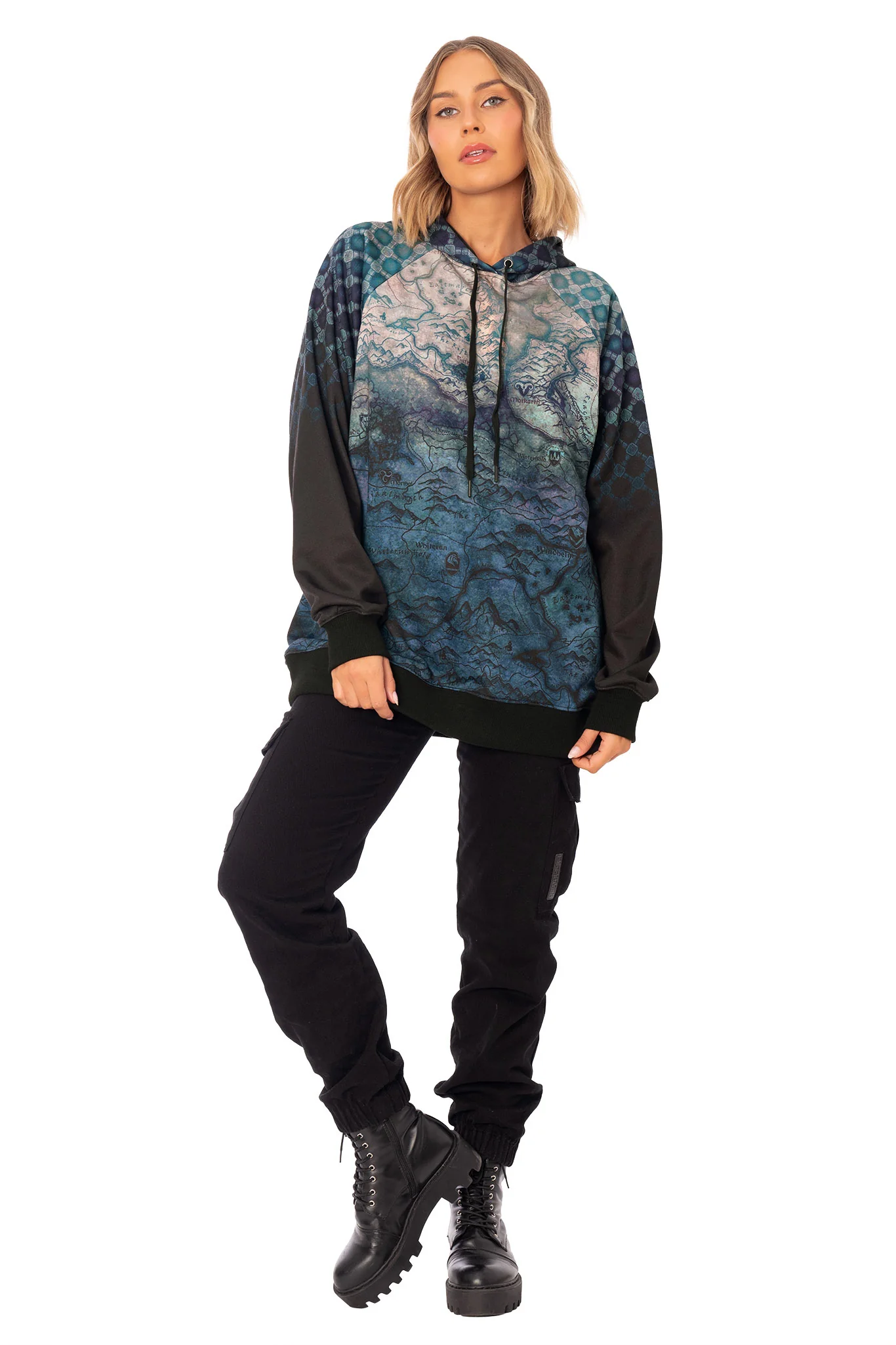 Skyrim Map Oversized Hoodie - Image 10
