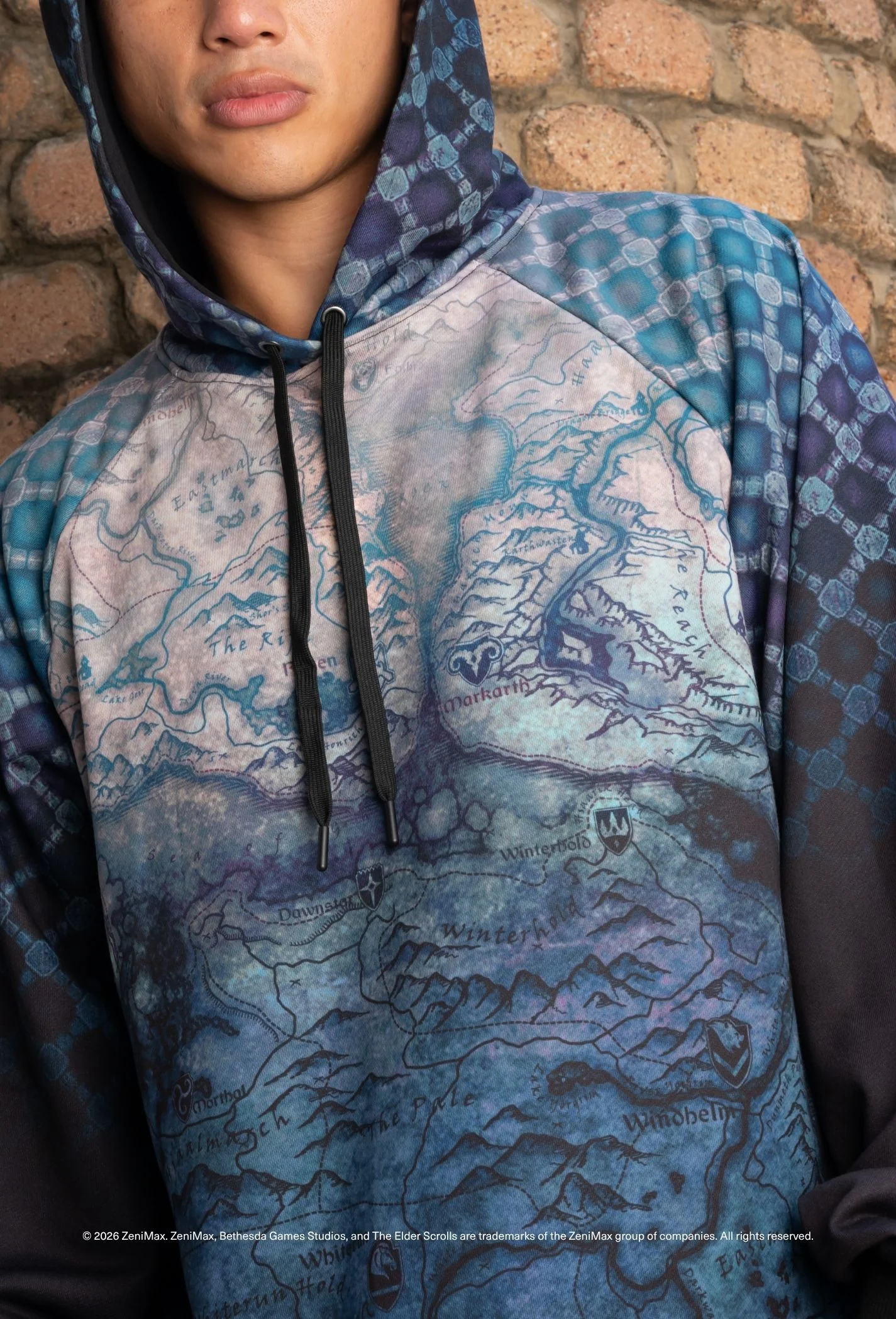 Skyrim Map Oversized Hoodie - Image 13