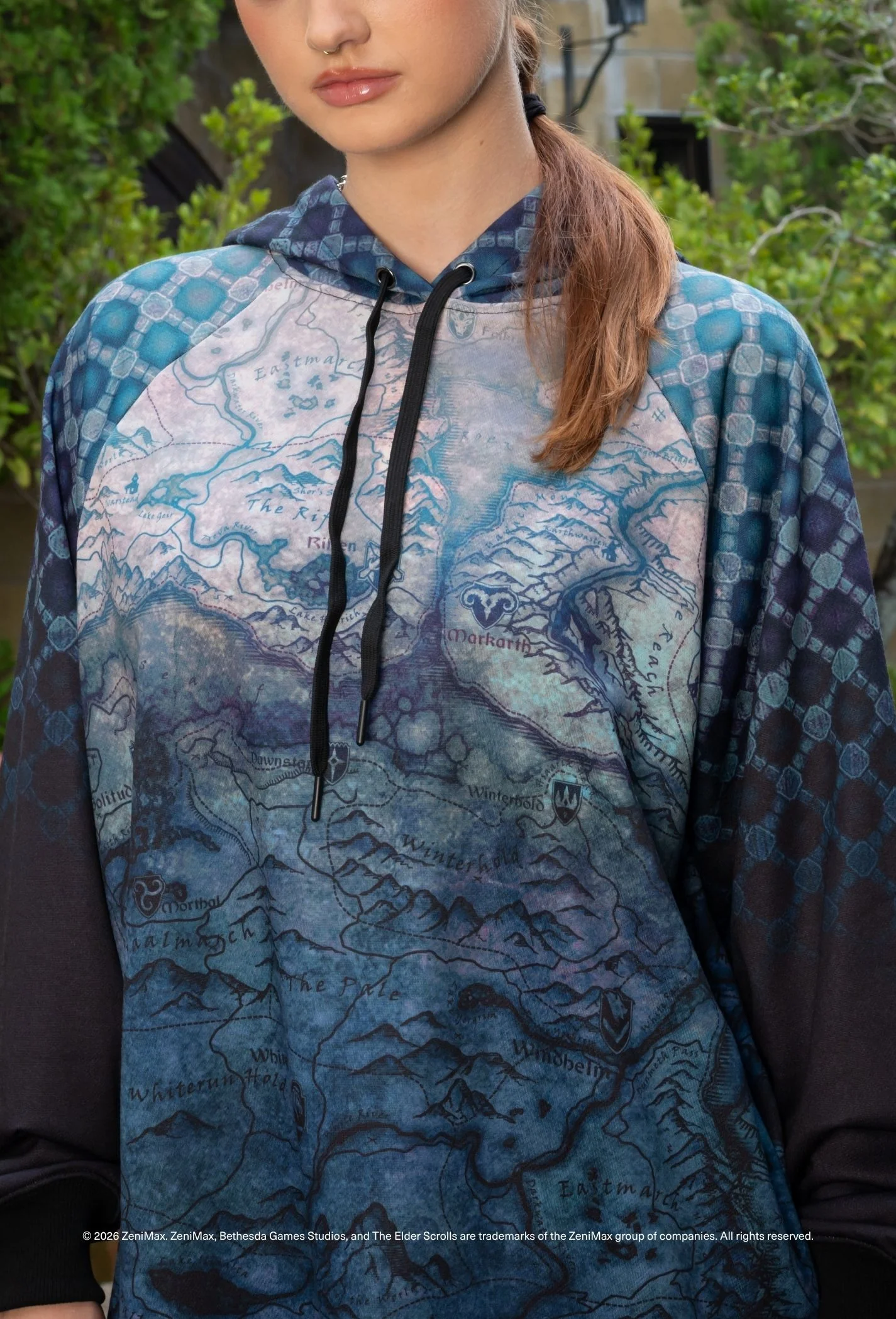 Skyrim Map Oversized Hoodie - Image 14