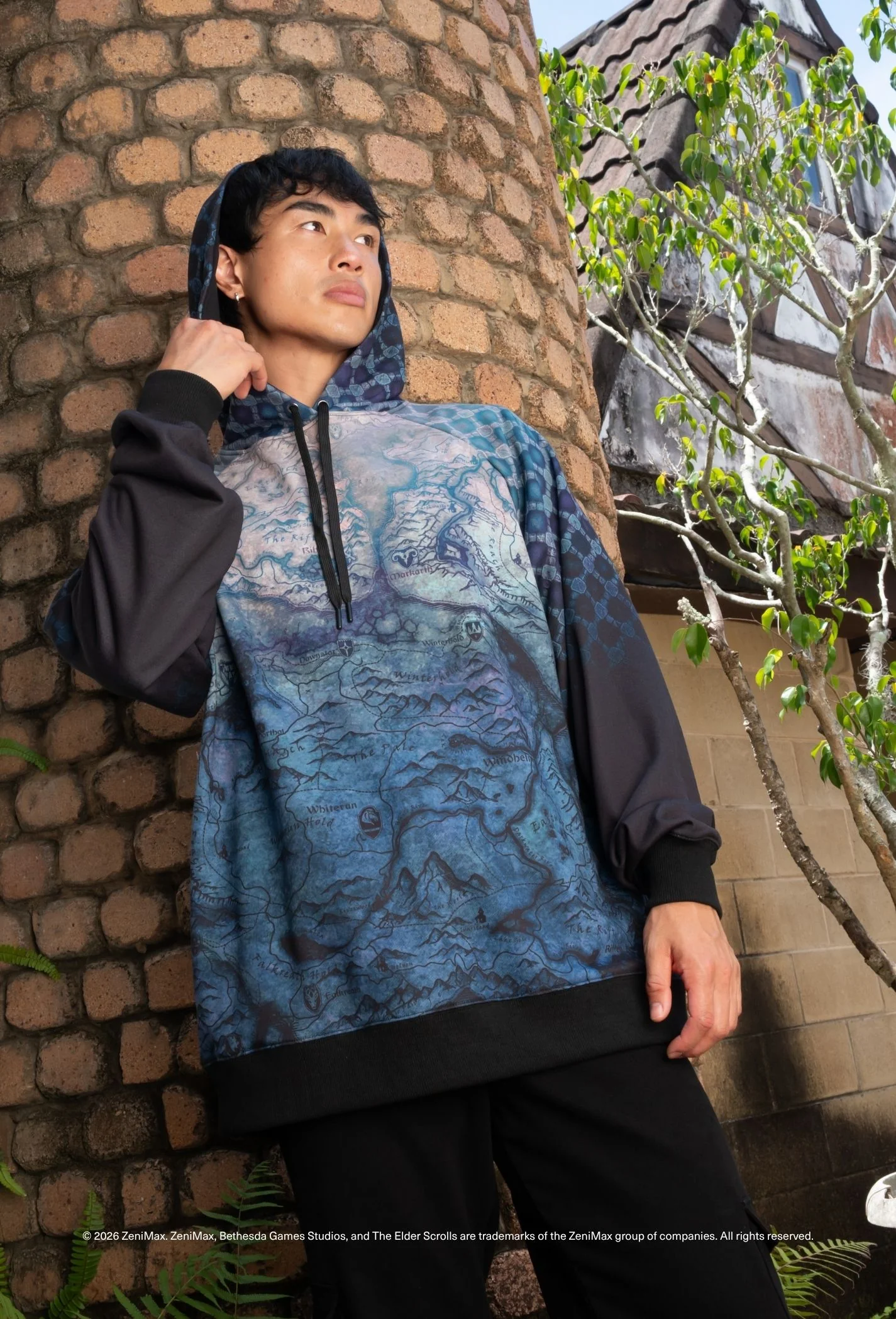 Skyrim Map Oversized Hoodie - Image 3