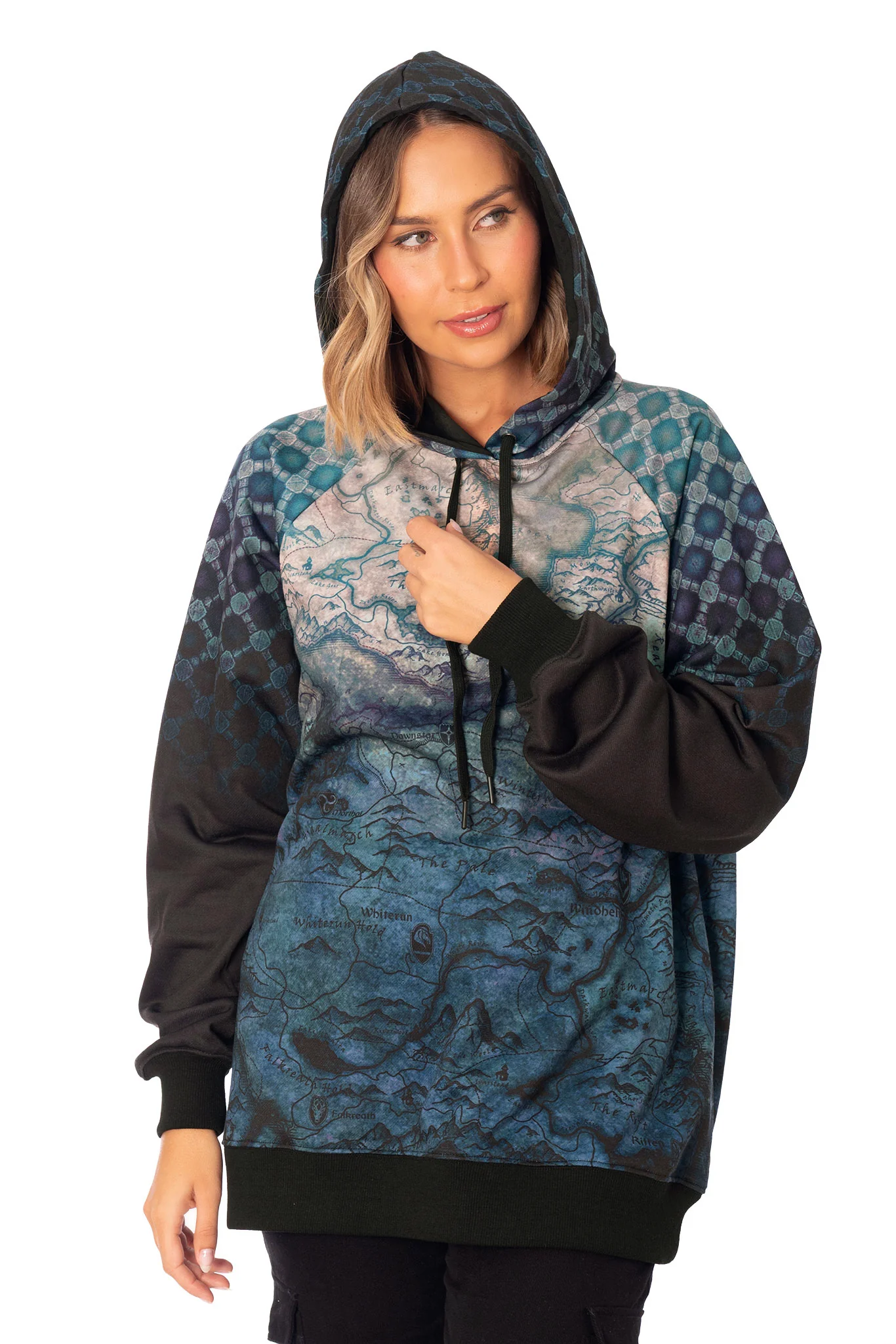 Skyrim Map Oversized Hoodie - Image 5