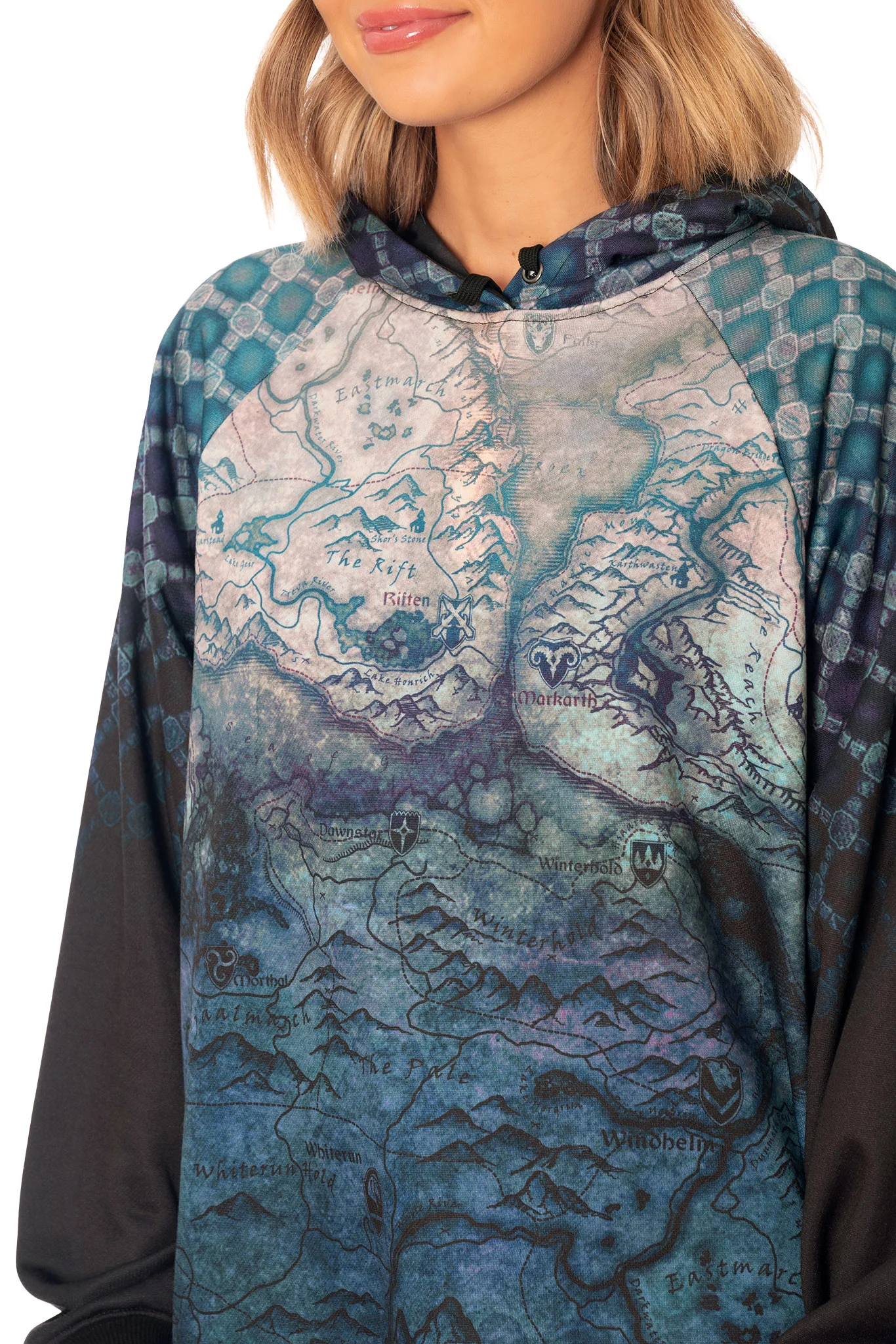 Skyrim Map Oversized Hoodie - Image 6