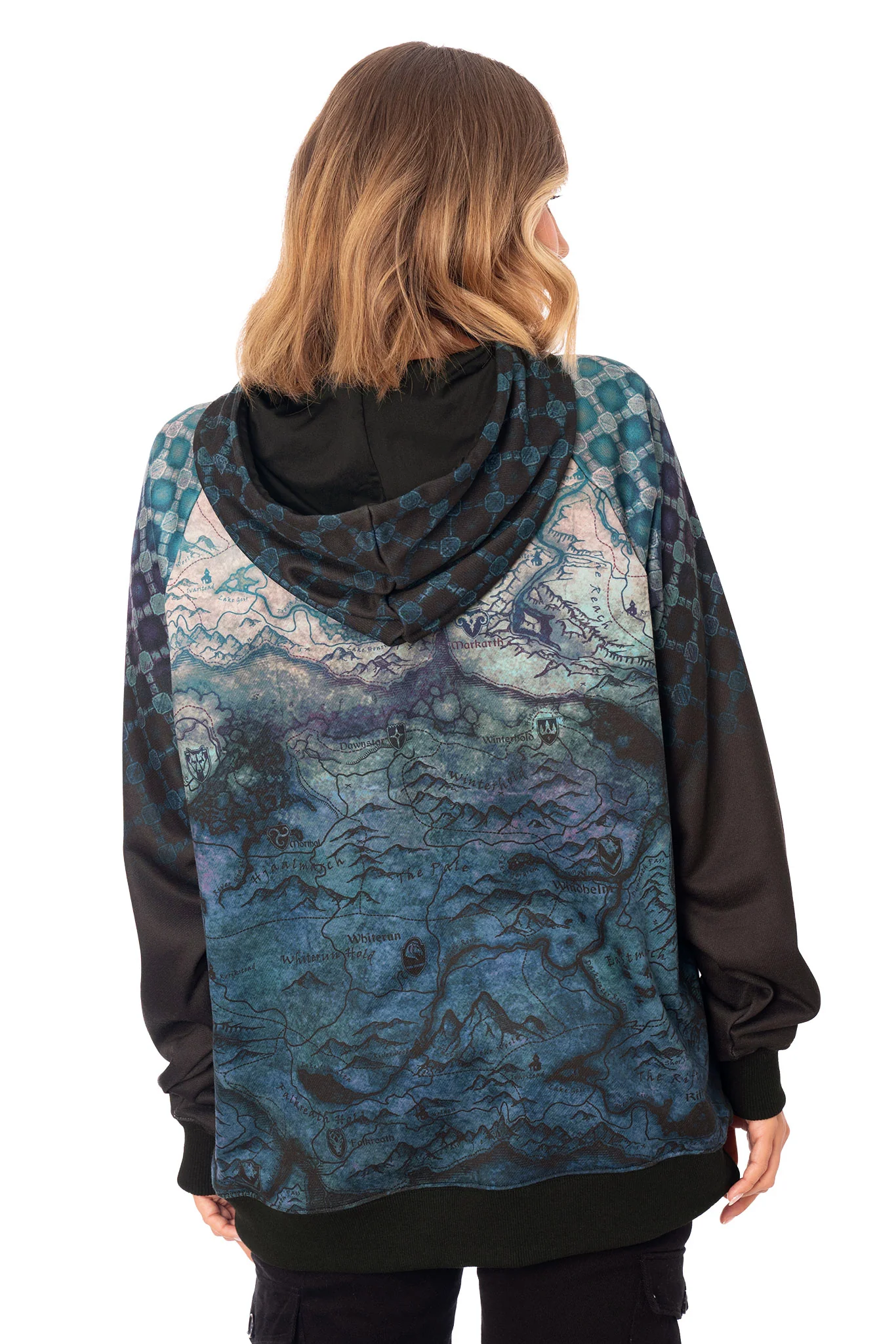 Skyrim Map Oversized Hoodie - Image 7
