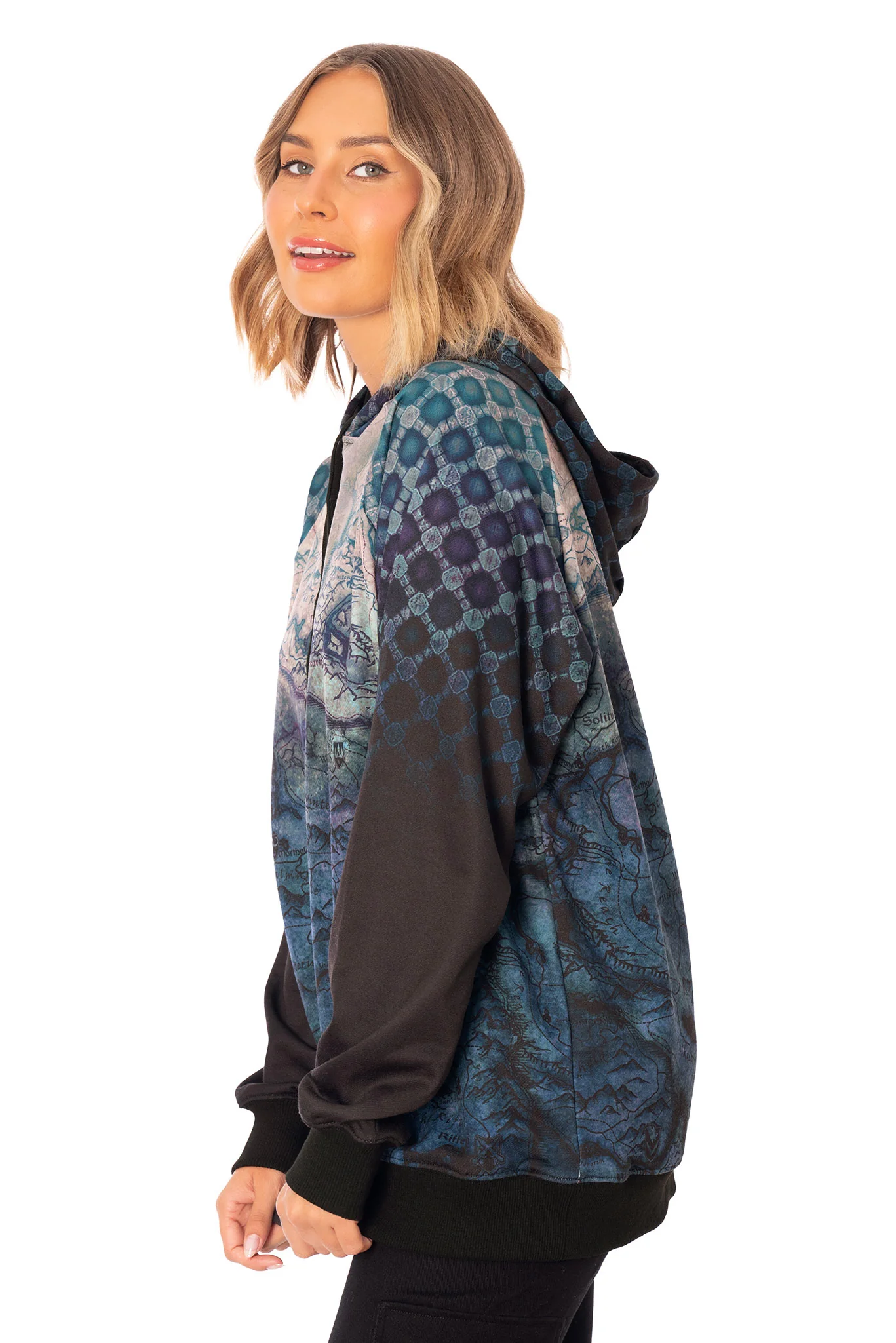 Skyrim Map Oversized Hoodie - Image 8