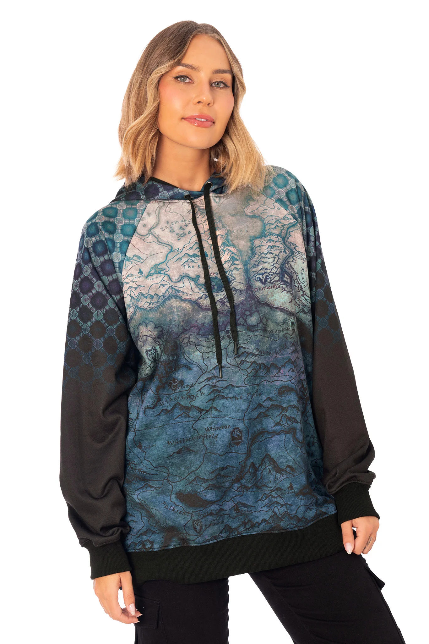 Skyrim Map Oversized Hoodie - Image 9