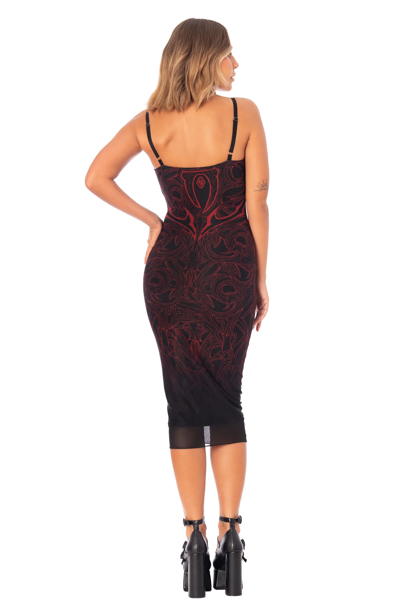 The Dreaded Refuge Sheer Bodycon Slip Dress - Image 4