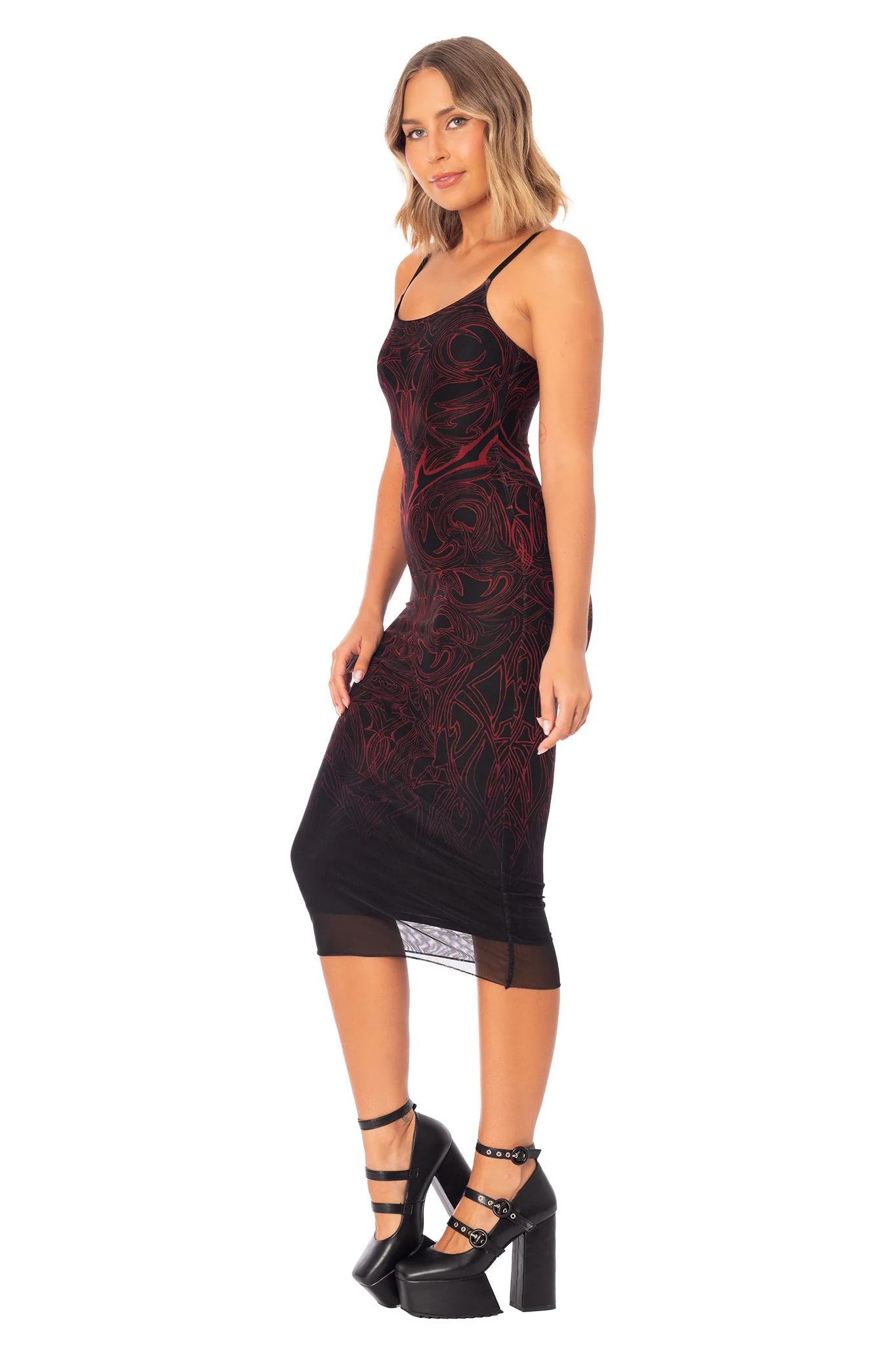 The Dreaded Refuge Sheer Bodycon Slip Dress - Image 5